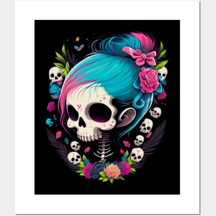 Sugar Skull Girl Posters and Art